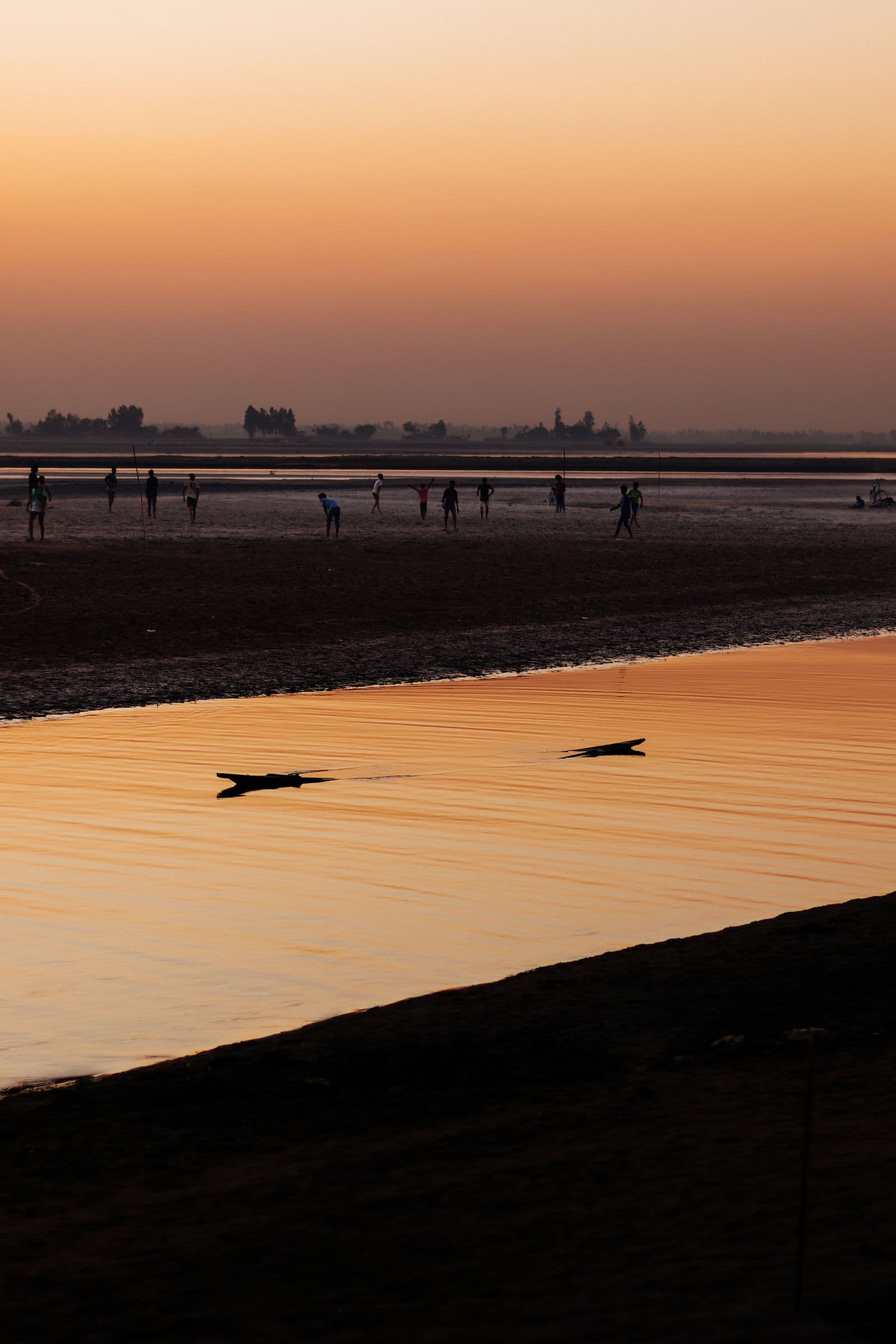 The Raavi river, near a craft region in Punjab